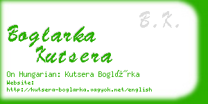 boglarka kutsera business card